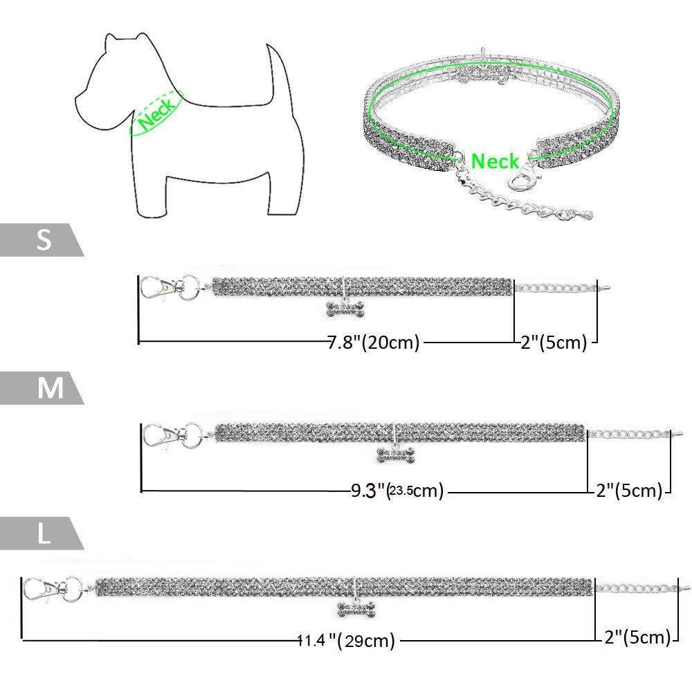 Pendant Stretch Collar Dog and Cat Jewelry