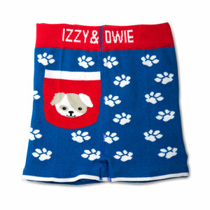 Red and Blue Puppy Shorts for Kids