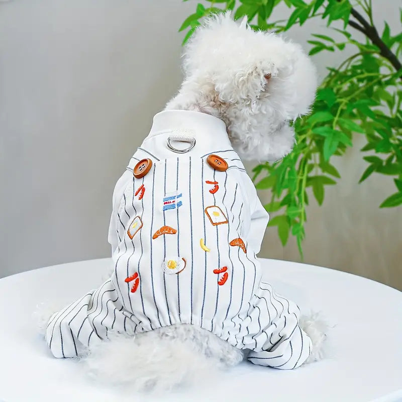 Striped Dog Jumpsuit